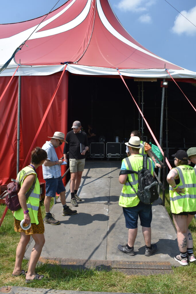 Attitude is Everything staff and volunteers at Leftfield, Glastonbury 2024